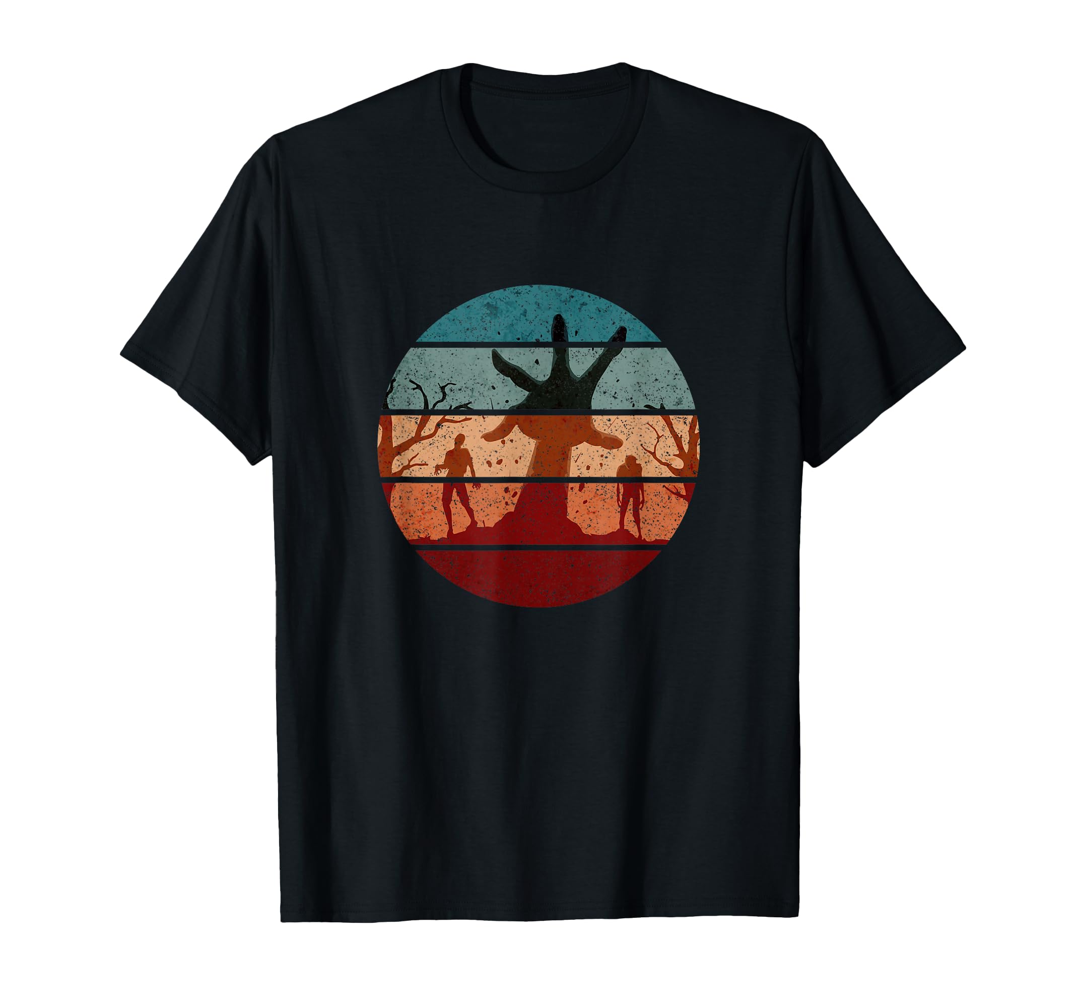 Zombie Hand Zombie Horde Undead Sunset T-Shirt - Unique Graphic for Adults - T-Shirt, Sweatshirt, Hoodie