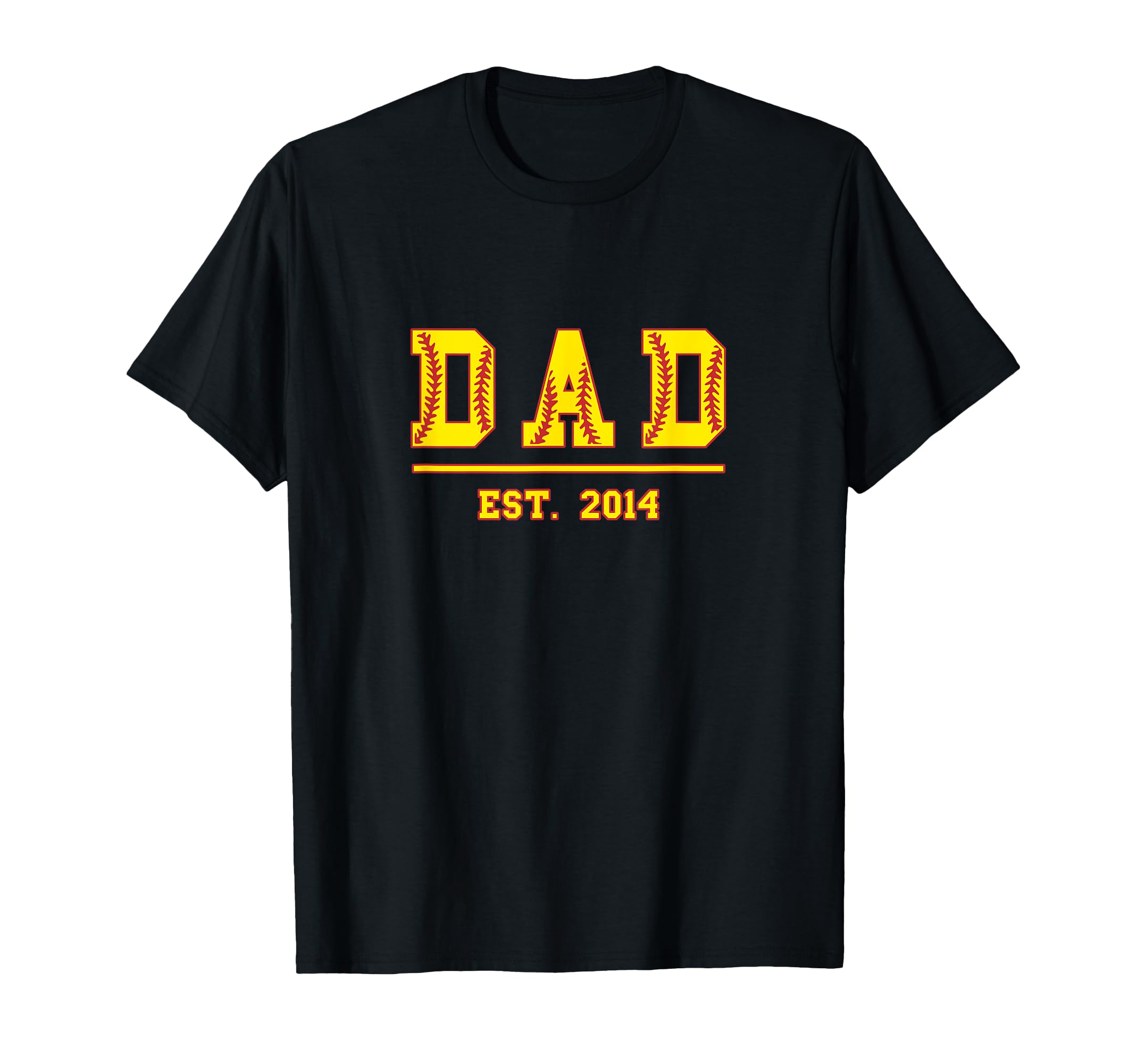 Dad Est 2014 Funny Sports Year T-Shirt - Minimalist Print Men Women - T-Shirt, Sweatshirt, Hoodie