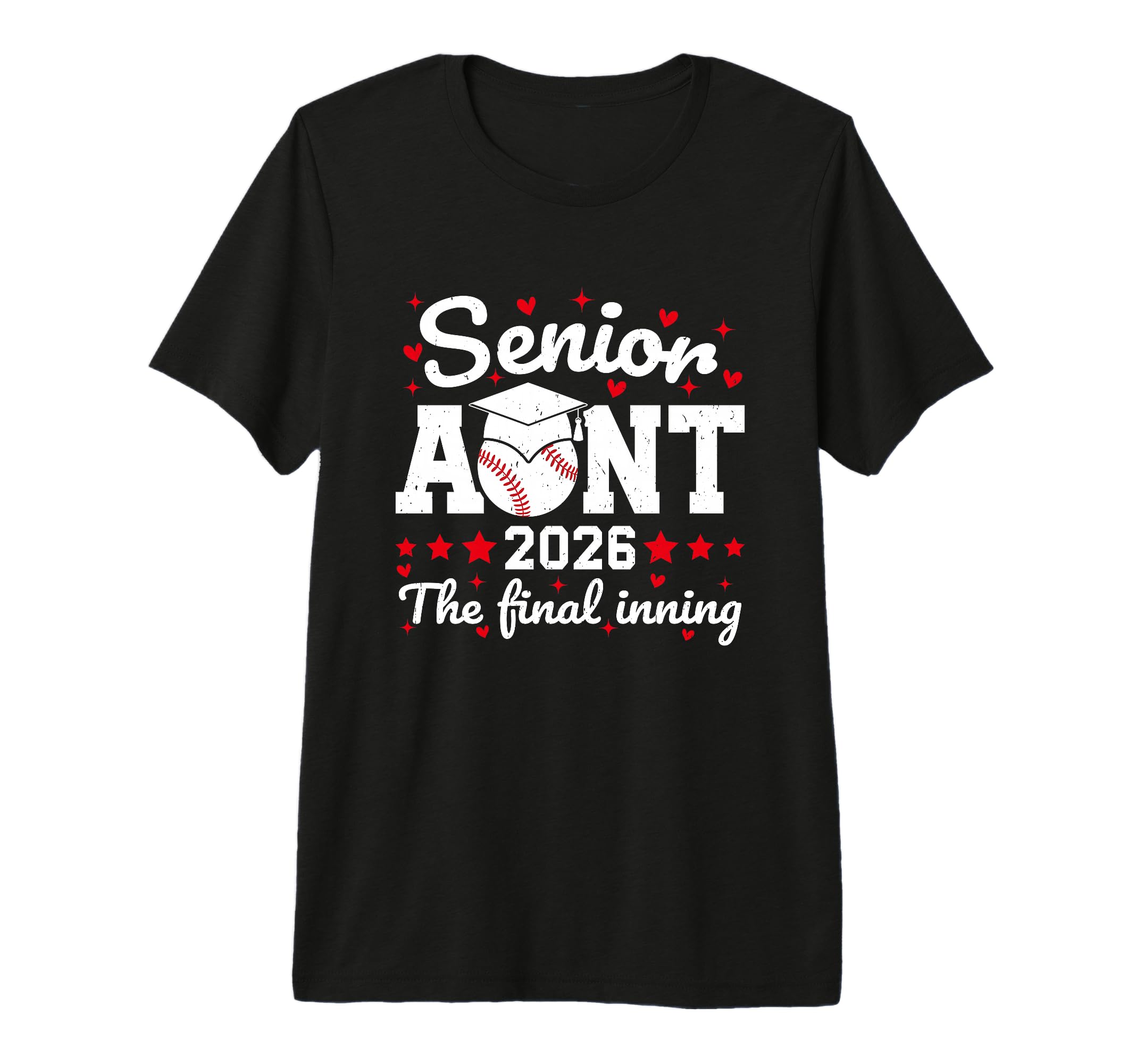 Senior Aunt 2026 Final Inning Proud T-Shirt - Minimalist Print for Adults - T-Shirt, Sweatshirt, Hoodie