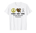 Acoustic Neuroma Awareness Peace Love T-Shirt - Trendy Graphic for Adults - T-Shirt, Sweatshirt, Hoodie