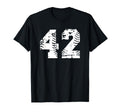 Number 42 Baseball Softball White Number T-Shirt - Graphic Print Unisex - T-Shirt, Sweatshirt, Hoodie