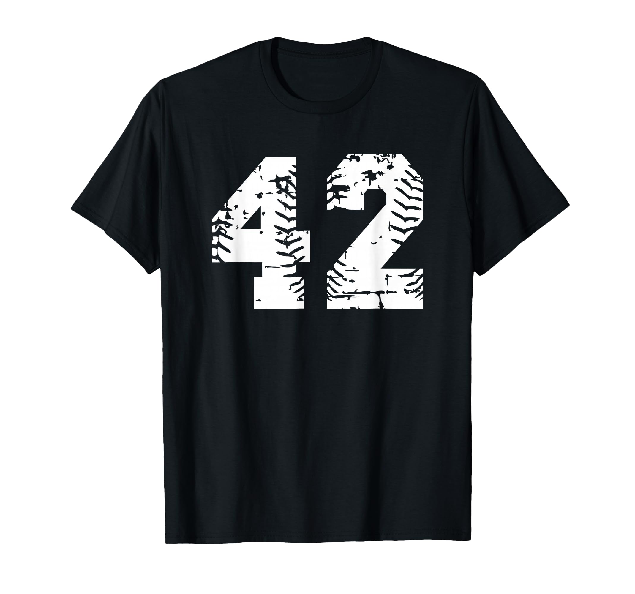 Number 42 Baseball Softball White Number T-Shirt - Graphic Print Unisex - T-Shirt, Sweatshirt, Hoodie