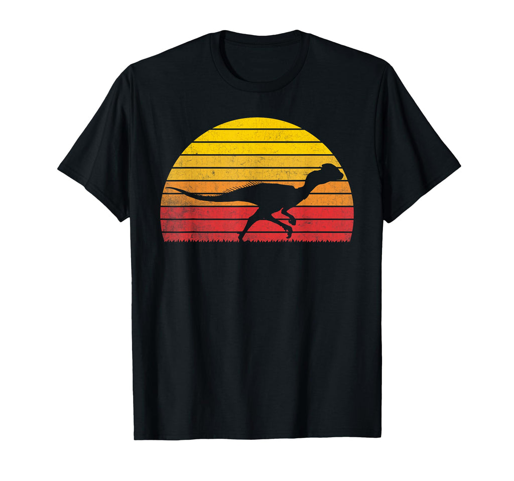 Dilophosaurus Sunset Dinosaur T-Shirt - Novelty Apparel for Adults - T-Shirt, Sweatshirt, Hoodie