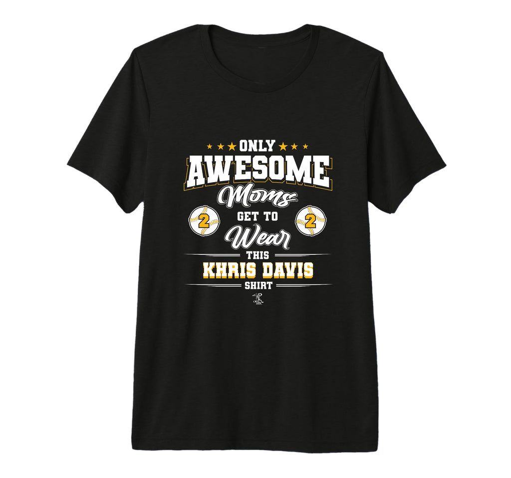 Khris Davis Awesome Moms Tri Blend T-Shirt - Trendy Graphic for Adults - T-Shirt, Sweatshirt, Hoodie