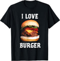 I love Burger Fast Food Gift Cheeseburger - Adult & Kids T-Shirts, Sweatshirts & Hoodies apparel design preview 1