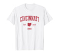 Cincinnati Ohio Oh Sports Red T-Shirt - Fun Novelty Design Unisex - T-Shirt, Sweatshirt, Hoodie