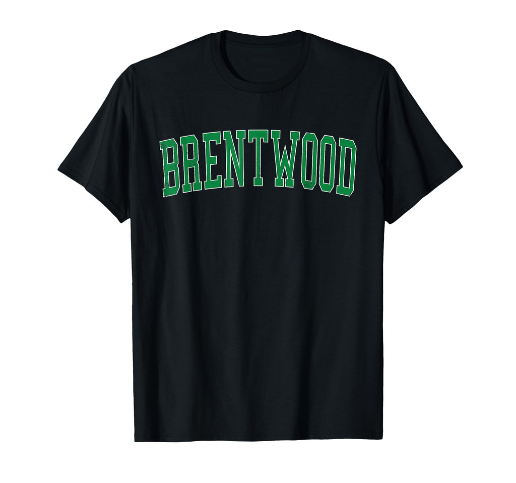 Brentwood Ny Distressed Green Varsity T-Shirt - Custom Art Print for Adults - T-Shirt, Sweatshirt, Hoodie