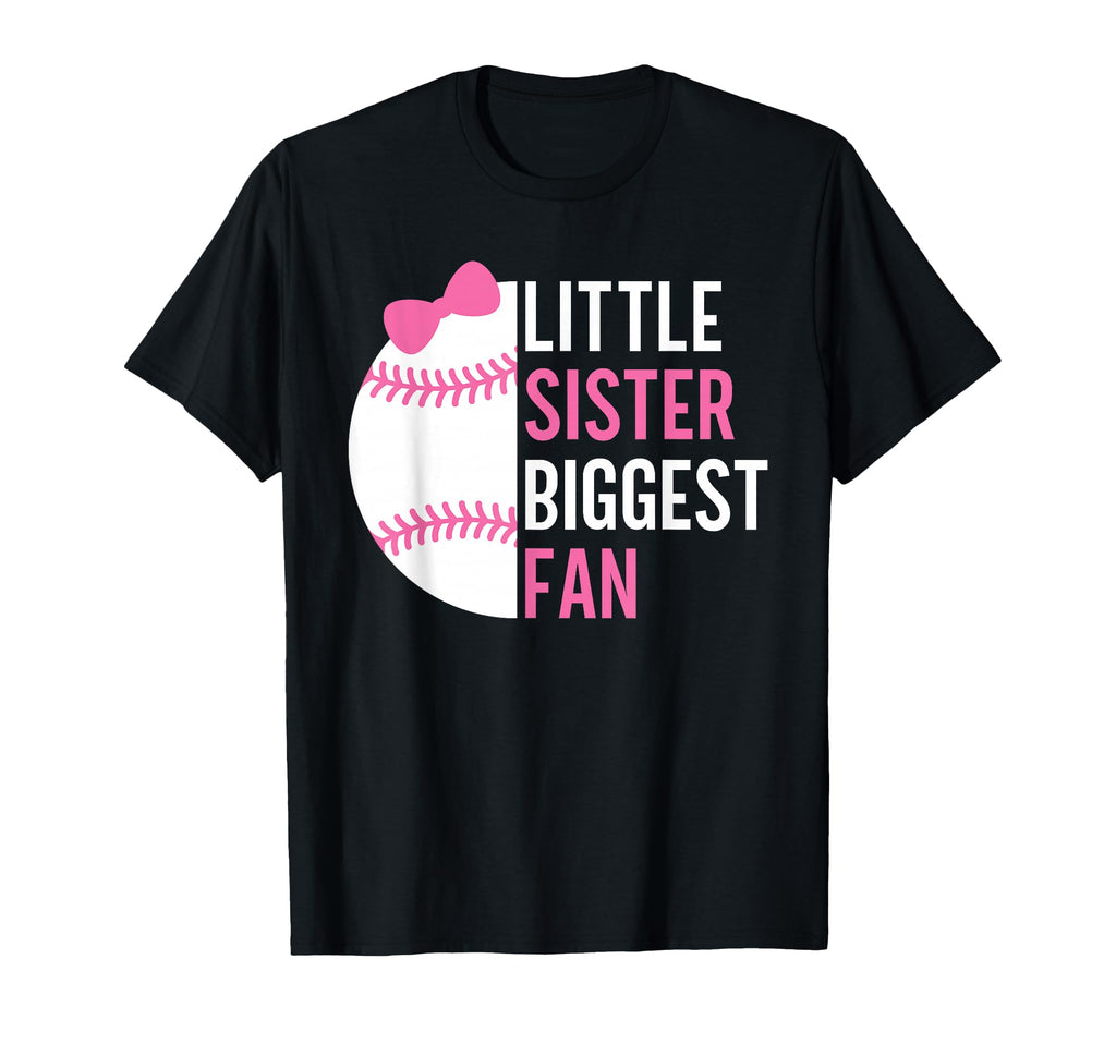 Baseball Little Sister Biggest Fan Teen T-Shirt - Aesthetic Graphic Unisex - T-Shirt, Sweatshirt, Hoodie