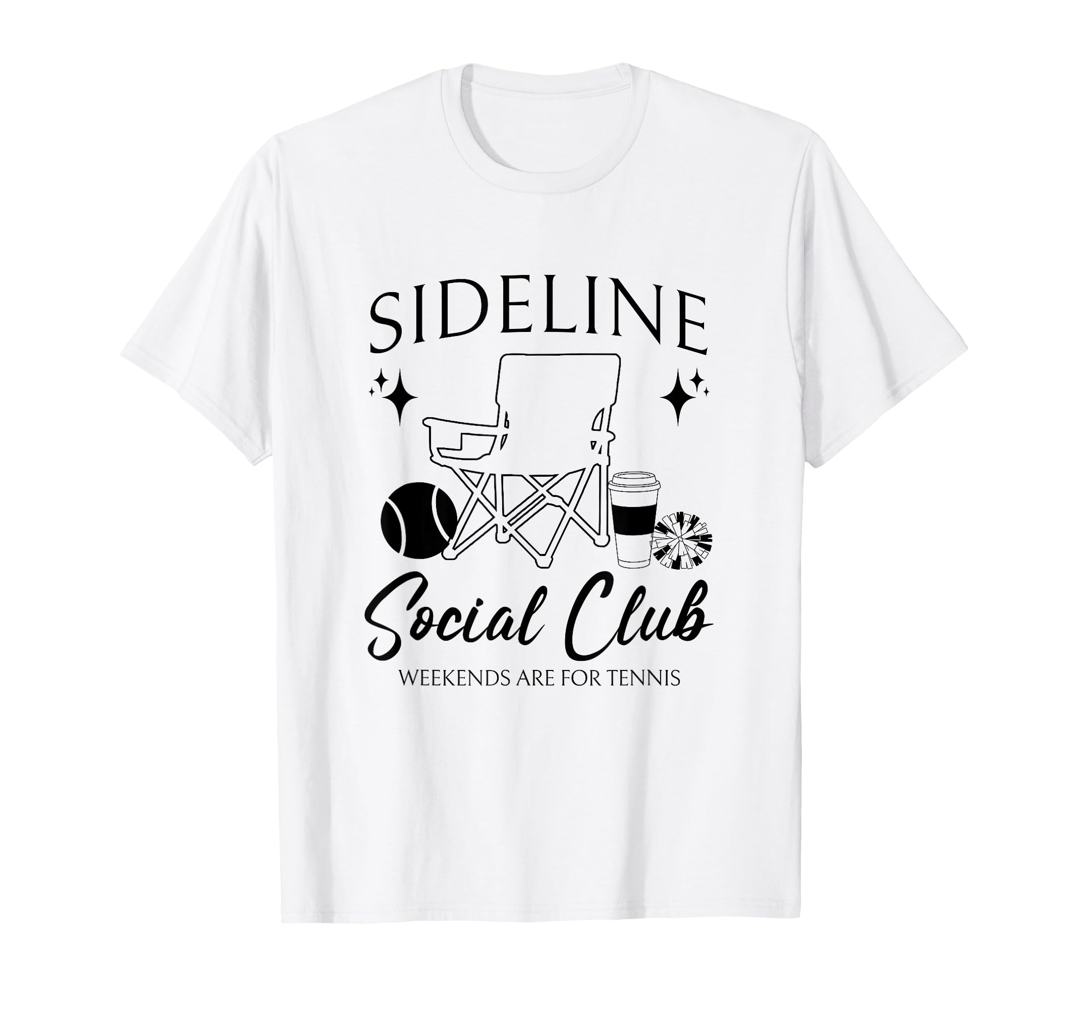 Sideline Social Club Tennis Mom Game T-Shirt - Custom Art Print Men Women - T-Shirt, Sweatshirt, Hoodie
