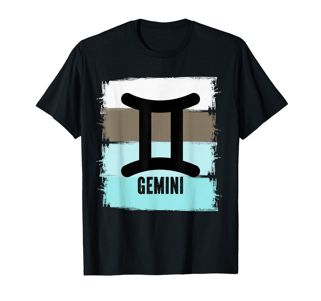 Mens Gemini Symbol Distressed Zodiac T-Shirt - Casual Everyday Wear Unisex - T-Shirt, Sweatshirt, Hoodie
