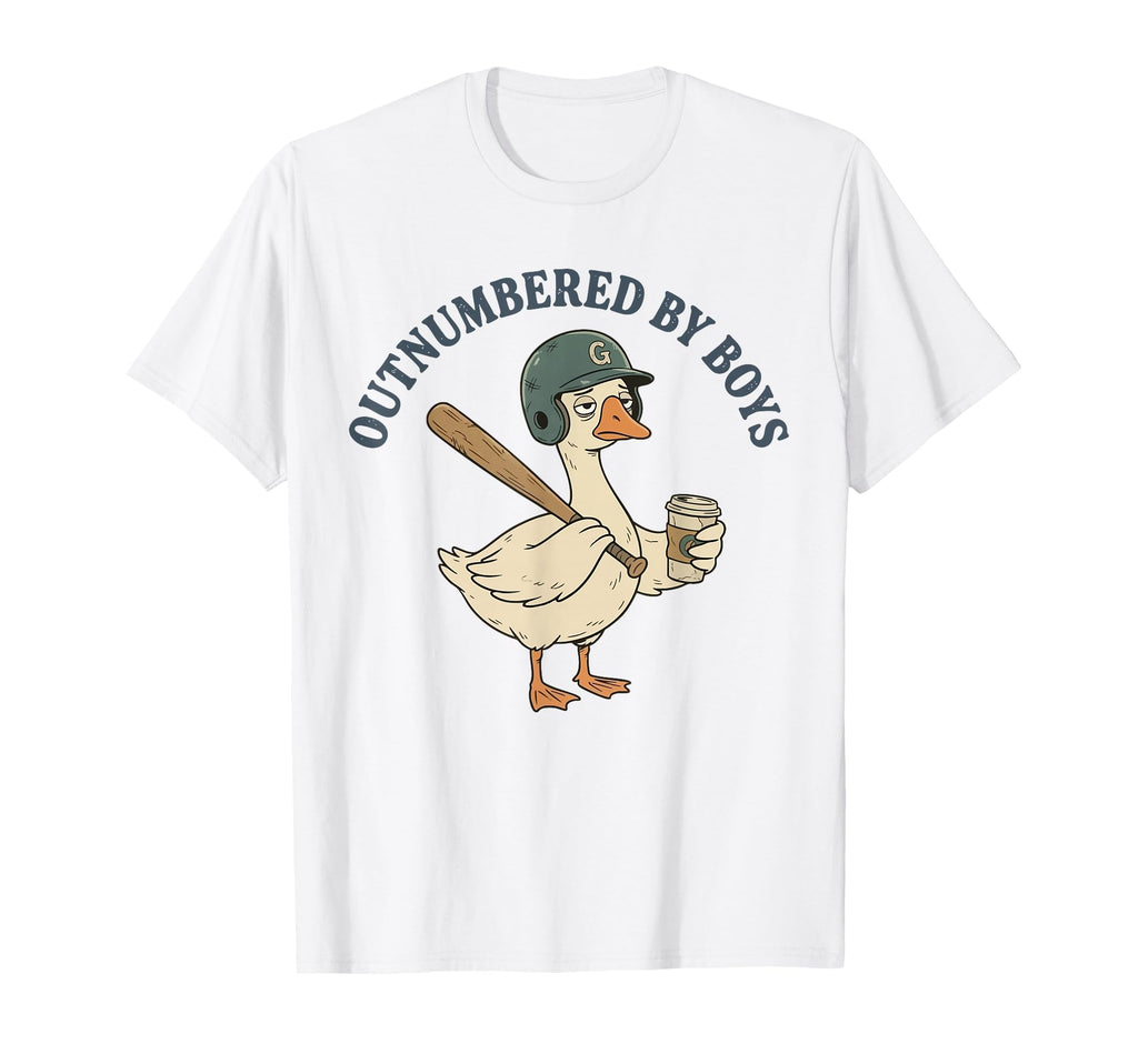 Funny Mom Goose Mothers Day Outnumbered T-Shirt - Graphic Print Unisex - T-Shirt, Sweatshirt, Hoodie