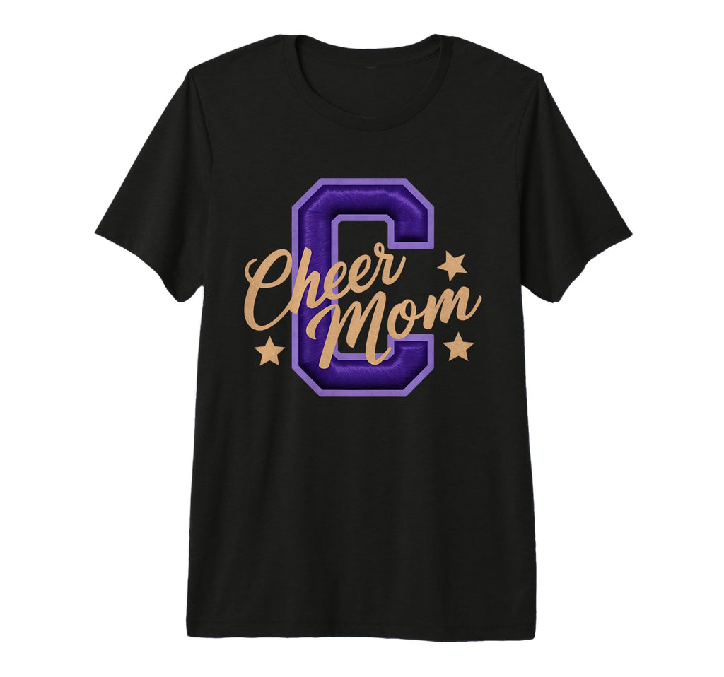 Cheer Mom Mother Bow Cheerleader Game T-Shirt - Minimalist Print Men Women - T-Shirt, Sweatshirt, Hoodie