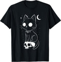 Cute Cat Creepy Goth Black Occult Kitty Outfit - Adult & Kids T-Shirts, Sweatshirts & Hoodies apparel design preview 1