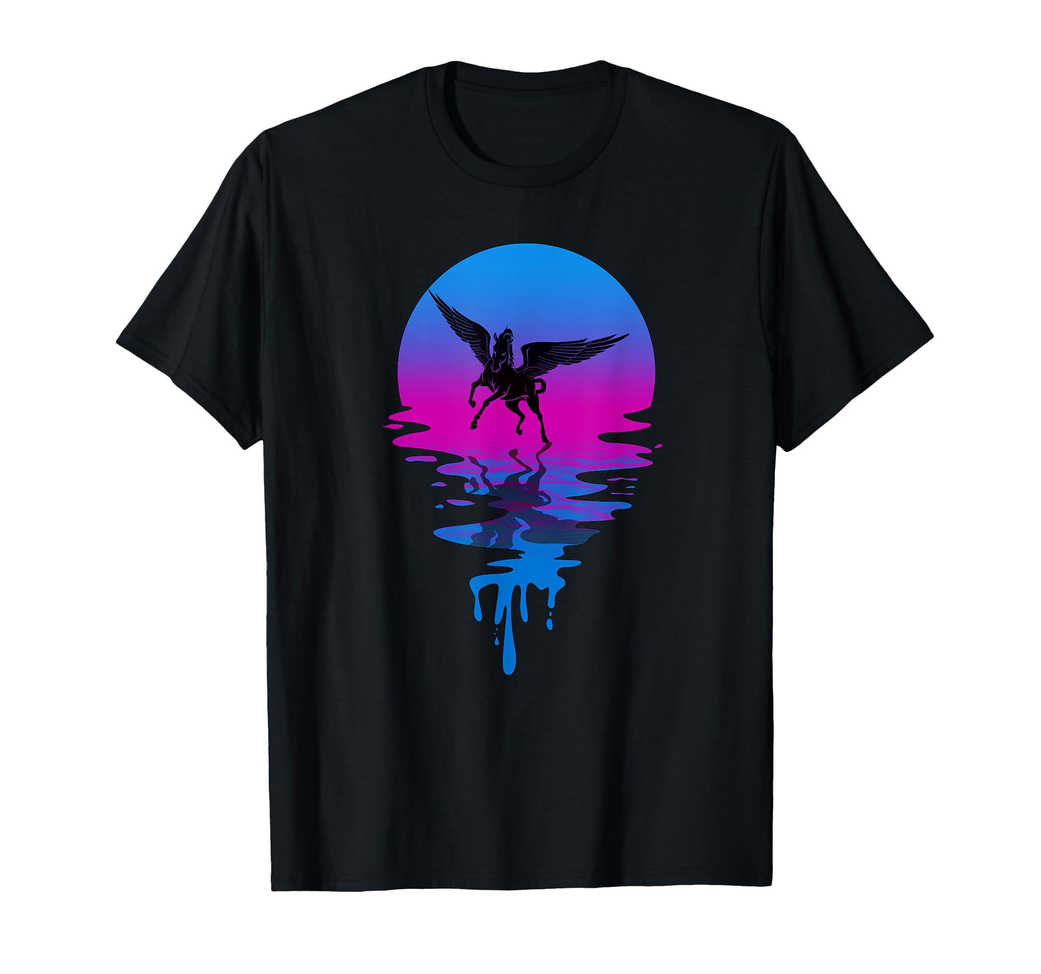 Sunset Pegasus T-Shirt - Custom Art Print for Adults - T-Shirt, Sweatshirt, Hoodie