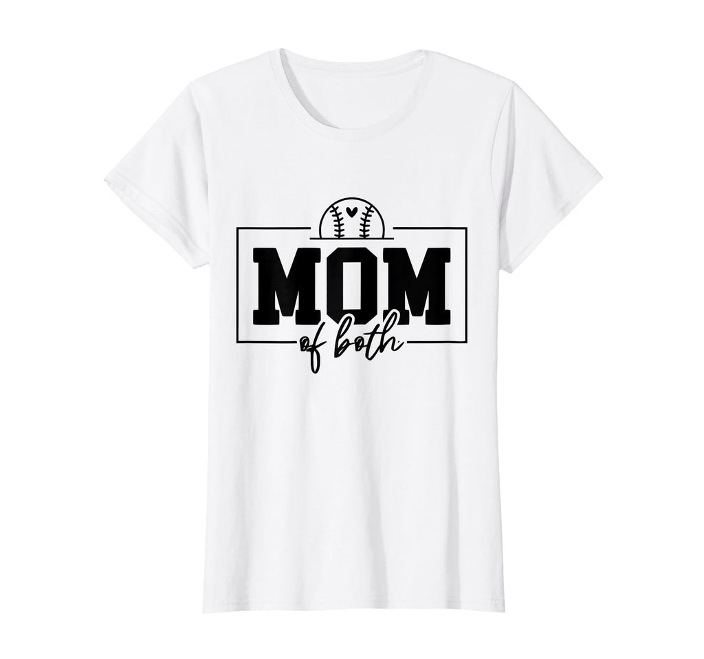 Womens Mom Both Softball Baseball Mama T-Shirt - Novelty Apparel Men Women - T-Shirt, Sweatshirt, Hoodie
