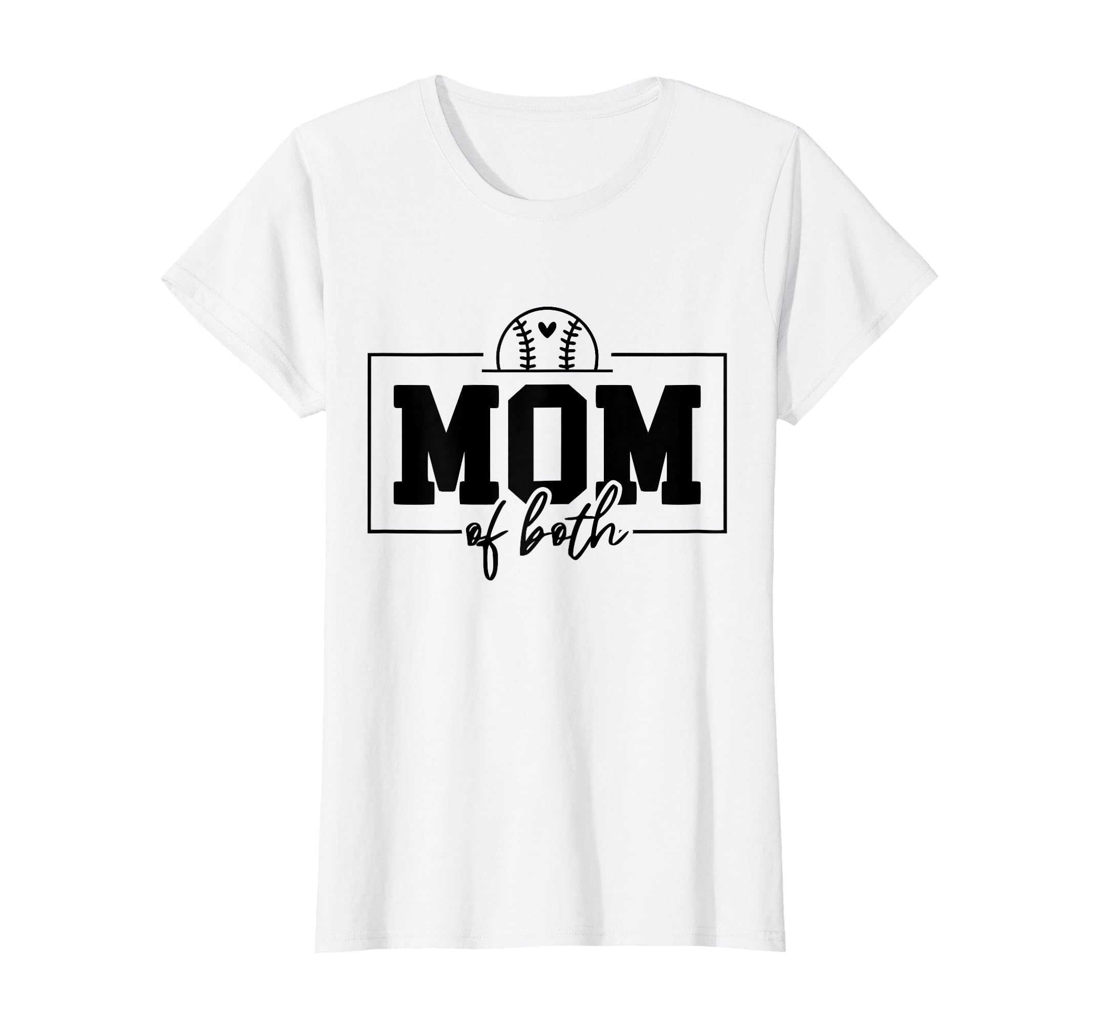 Womens Mom Both Softball Baseball Mama T-Shirt - Novelty Apparel Men Women - T-Shirt, Sweatshirt, Hoodie