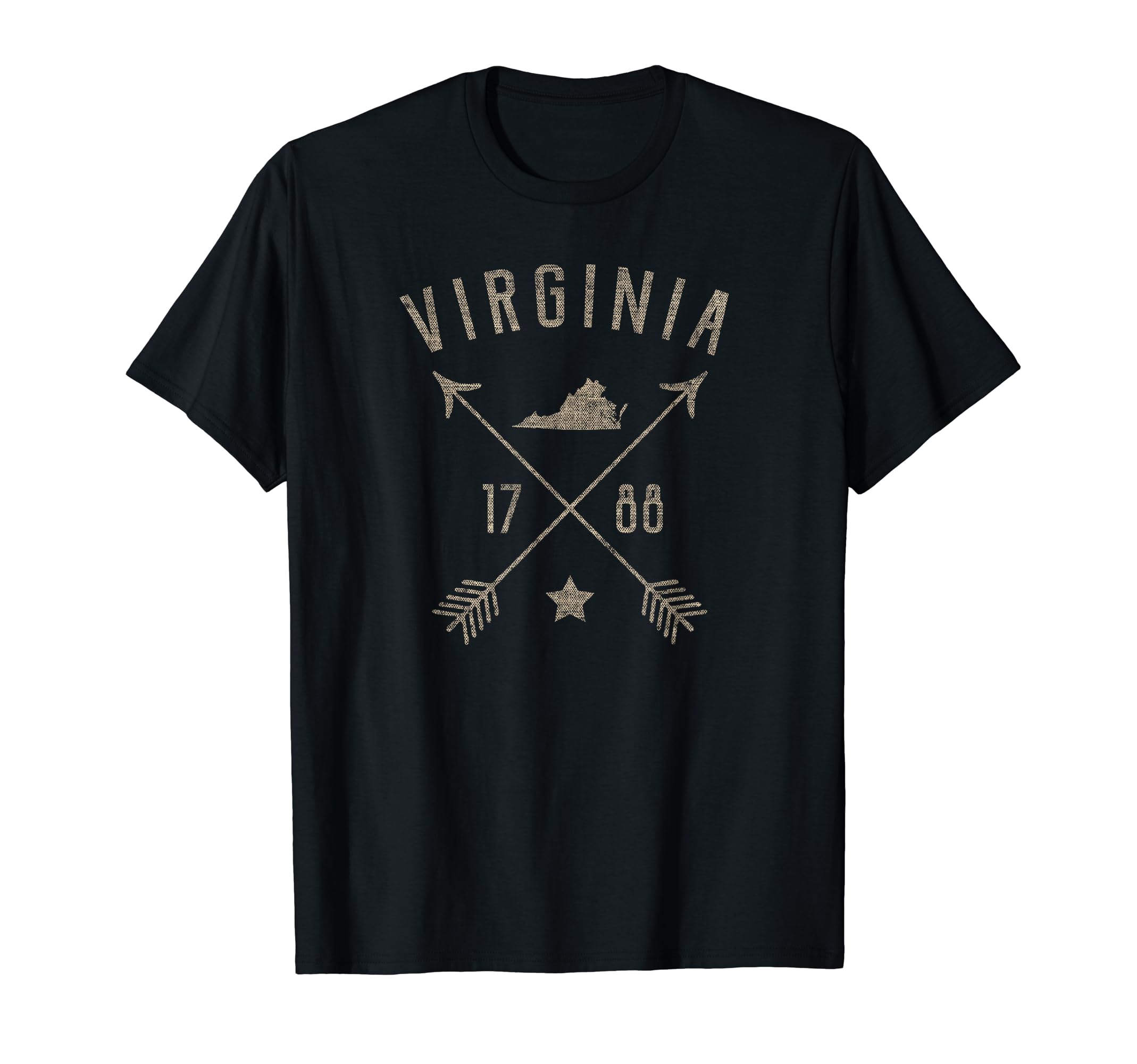 Virginia Distressed Home State Map T-Shirt - Custom Art Print for Adults - T-Shirt, Sweatshirt, Hoodie