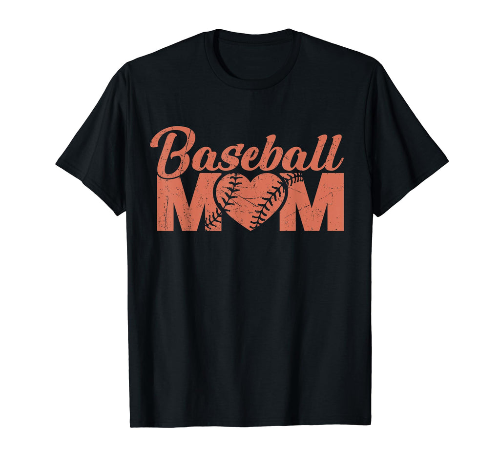 Baseball Mom Funny Heart Present T-Shirt - Graphic Print for Adults - T-Shirt, Sweatshirt, Hoodie
