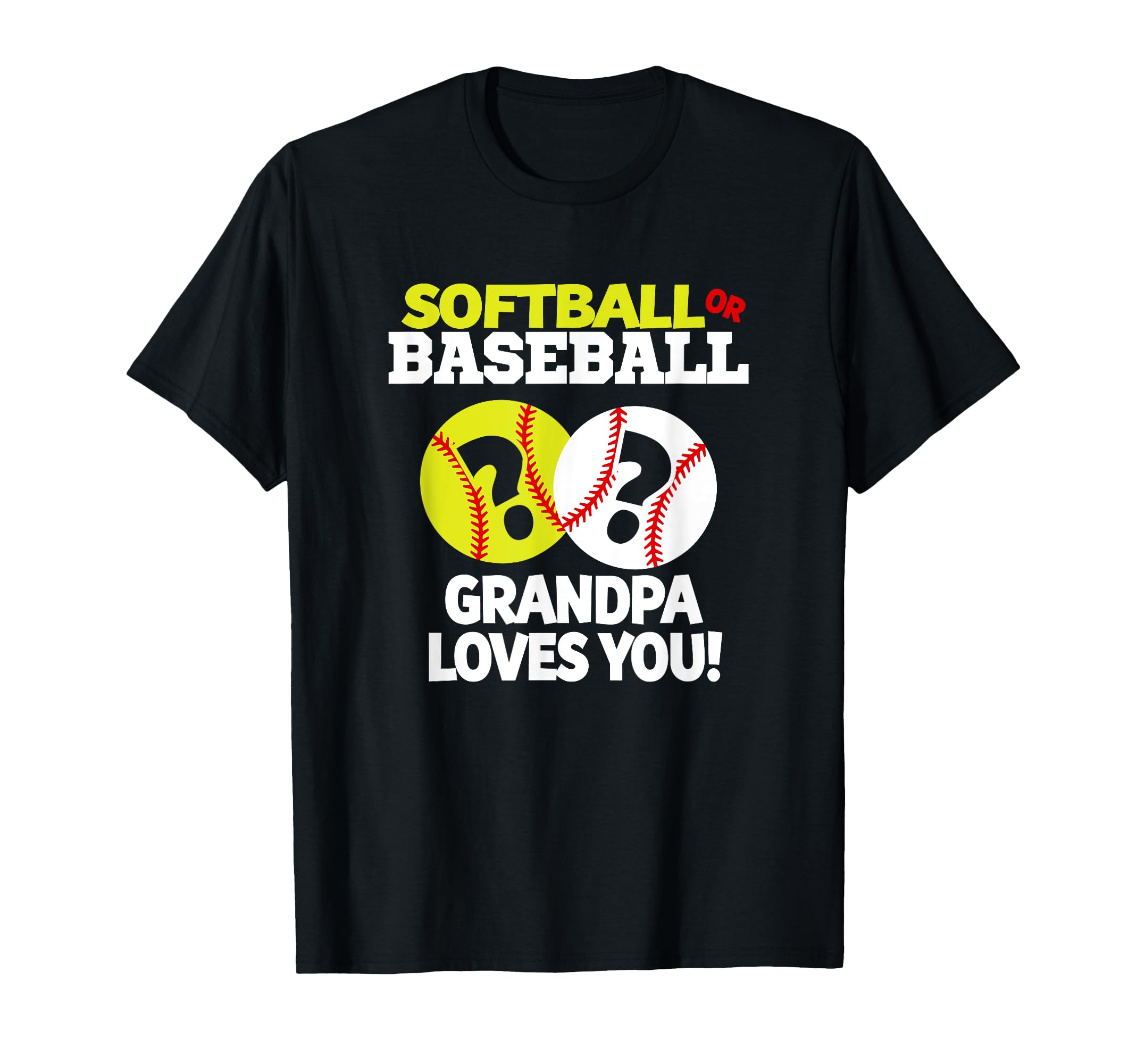 Softball Or Baseball Grandpa Loves You T-Shirt - Minimalist Print Unisex - T-Shirt, Sweatshirt, Hoodie
