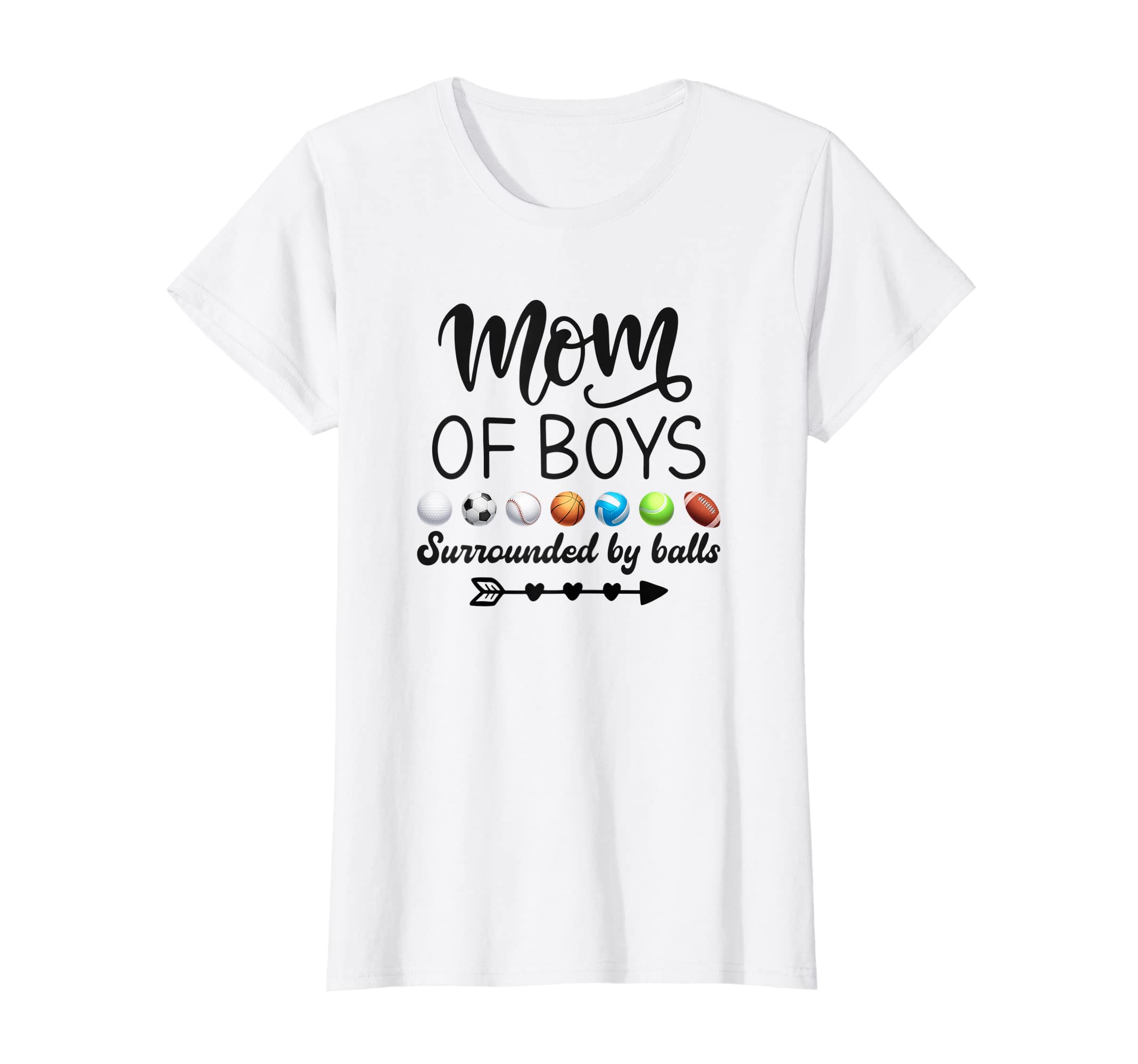 Womens Mom Surrounded Balls Soccer T-Shirt - Minimalist Print for Adults - T-Shirt, Sweatshirt, Hoodie