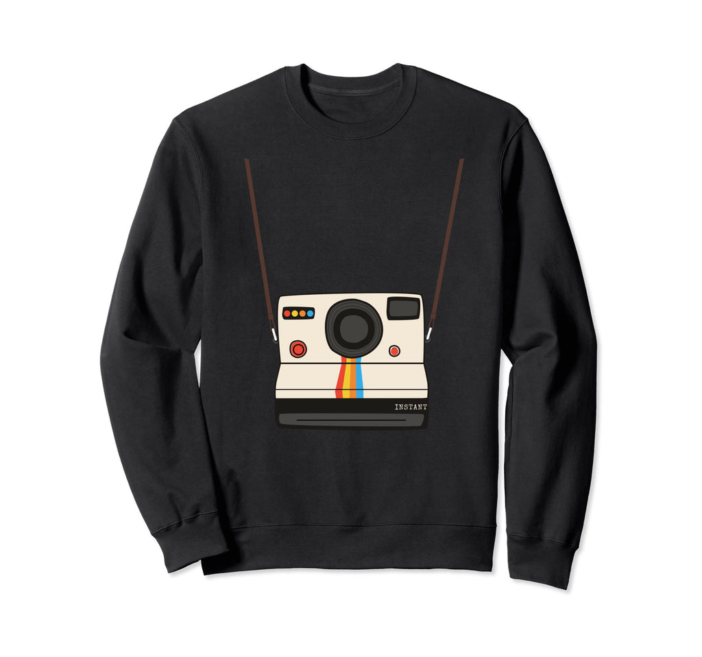 Instant Camera Neck Strap Sweatshirt - Casual Everyday Wear Men Women - T-Shirt, Sweatshirt, Hoodie