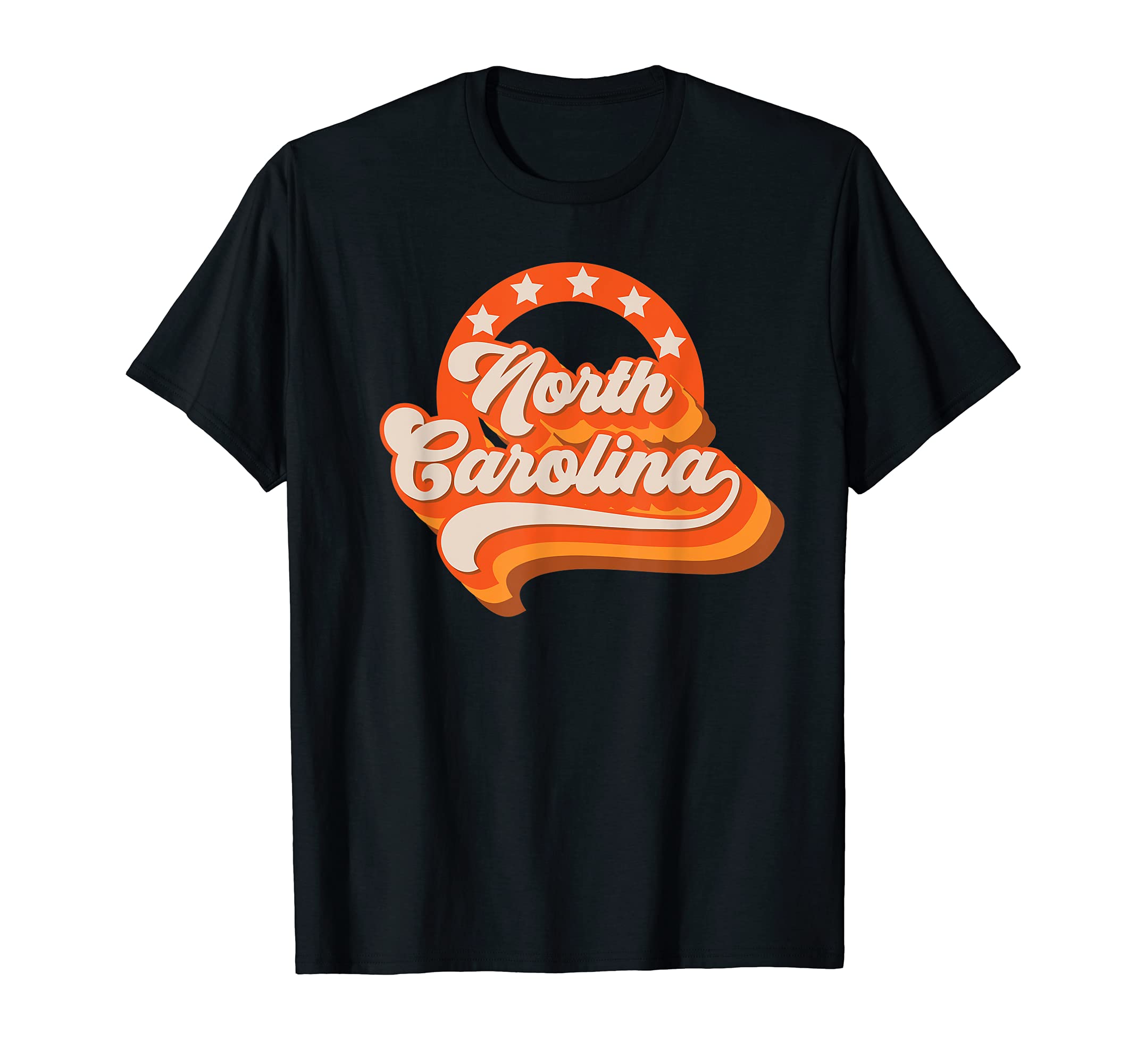 North Carolina 70S Stars T-Shirt - Trendy Graphic for Adults - T-Shirt, Sweatshirt, Hoodie