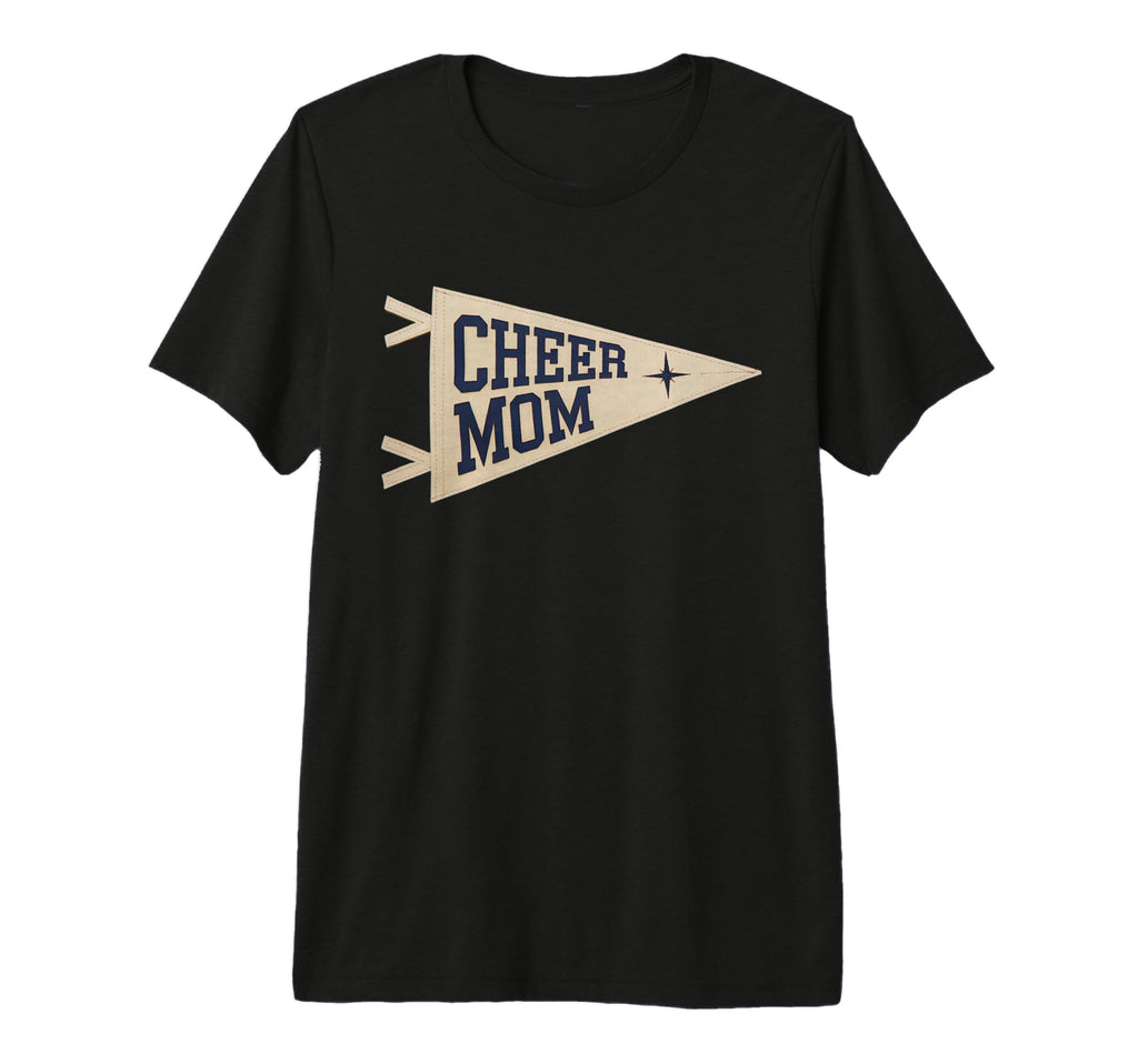 Cheer Mom Mother Bow Cheerleader Game T-Shirt - Trendy Graphic for Adults - T-Shirt, Sweatshirt, Hoodie
