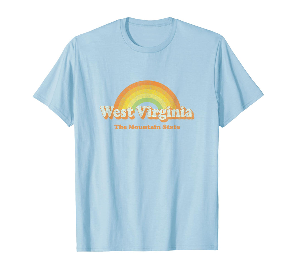 West Virginia 70S Rainbow T-Shirt - Streetwear Style Unisex - T-Shirt, Sweatshirt, Hoodie