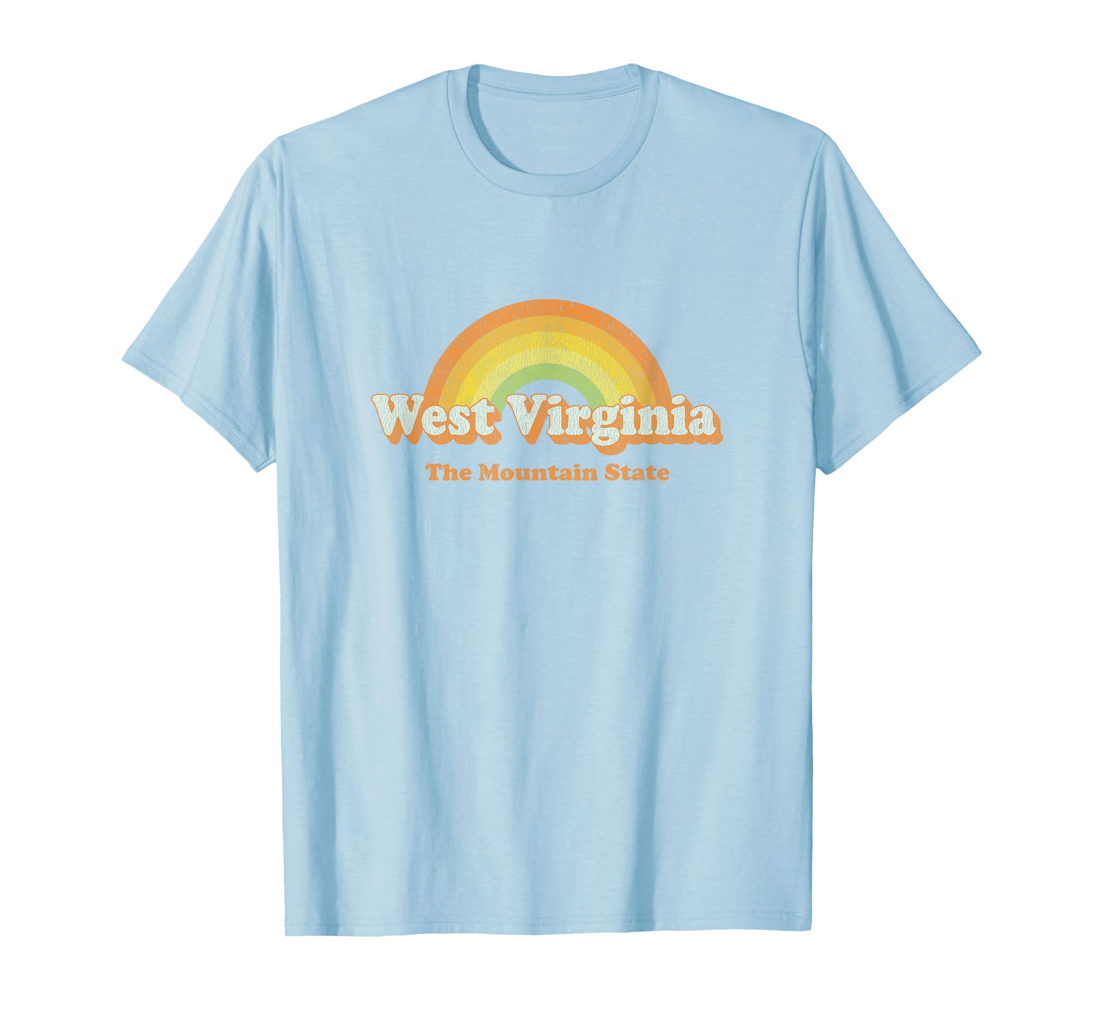 West Virginia 70S Rainbow T-Shirt - Streetwear Style Unisex - T-Shirt, Sweatshirt, Hoodie