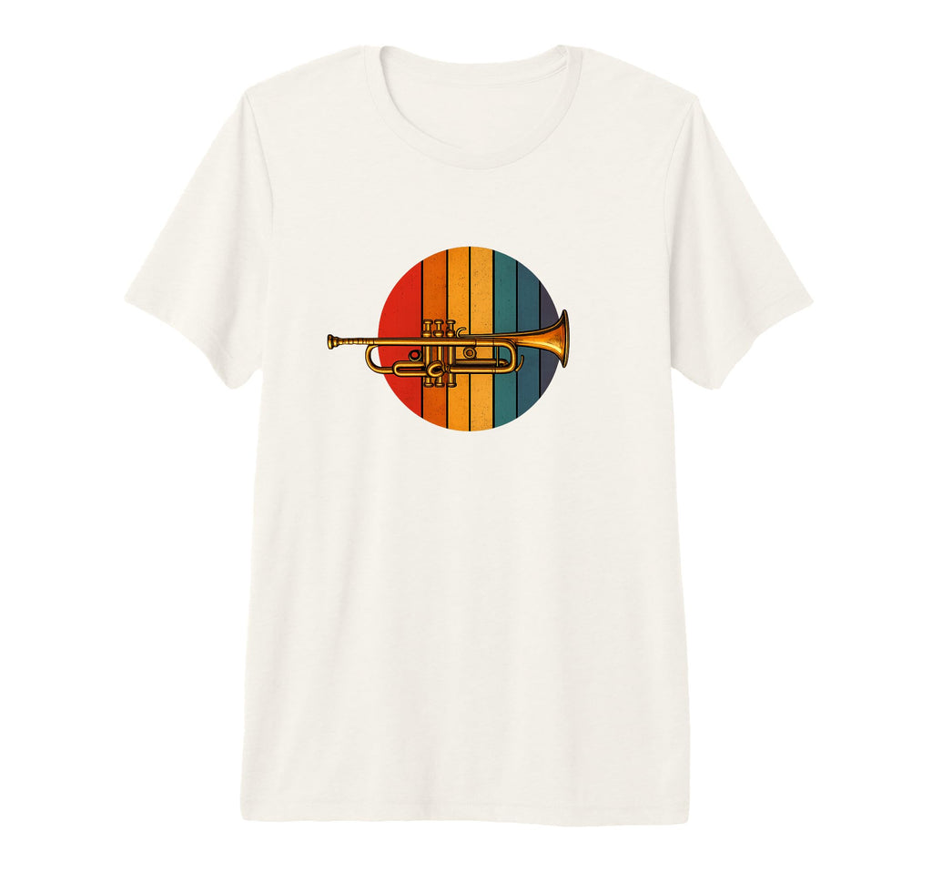 Trumpet Funny 80S Musician Tri Blend T-Shirt - Unique Graphic Unisex - T-Shirt, Sweatshirt, Hoodie