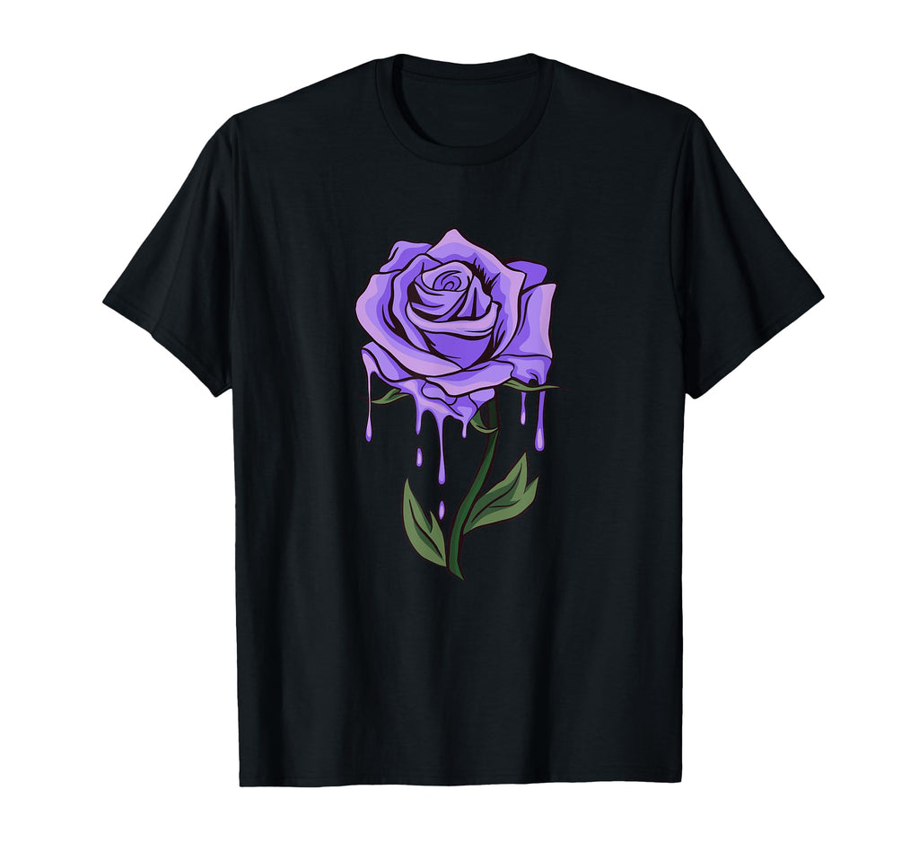 Purple Aesthetic Rose Soft Grunge T-Shirt - Aesthetic Graphic Men Women - T-Shirt, Sweatshirt, Hoodie
