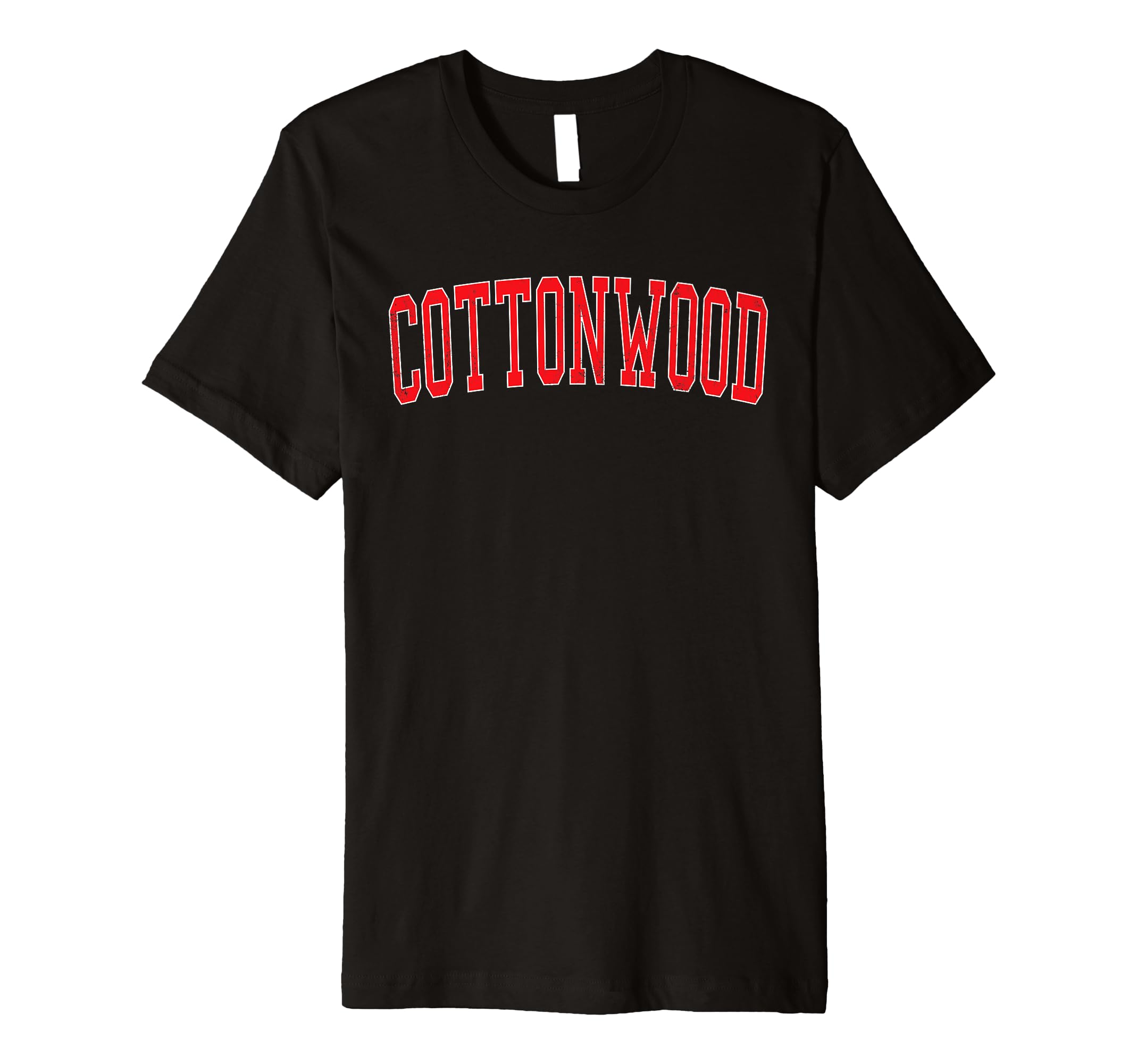 Cottonwood Az Distressed Red Varsity T-Shirt - Fun Novelty Design Unisex - T-Shirt, Sweatshirt, Hoodie