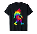 Hippie Bigfoot Tie Dye Distressed T-Shirt - Aesthetic Graphic Unisex - T-Shirt, Sweatshirt, Hoodie
