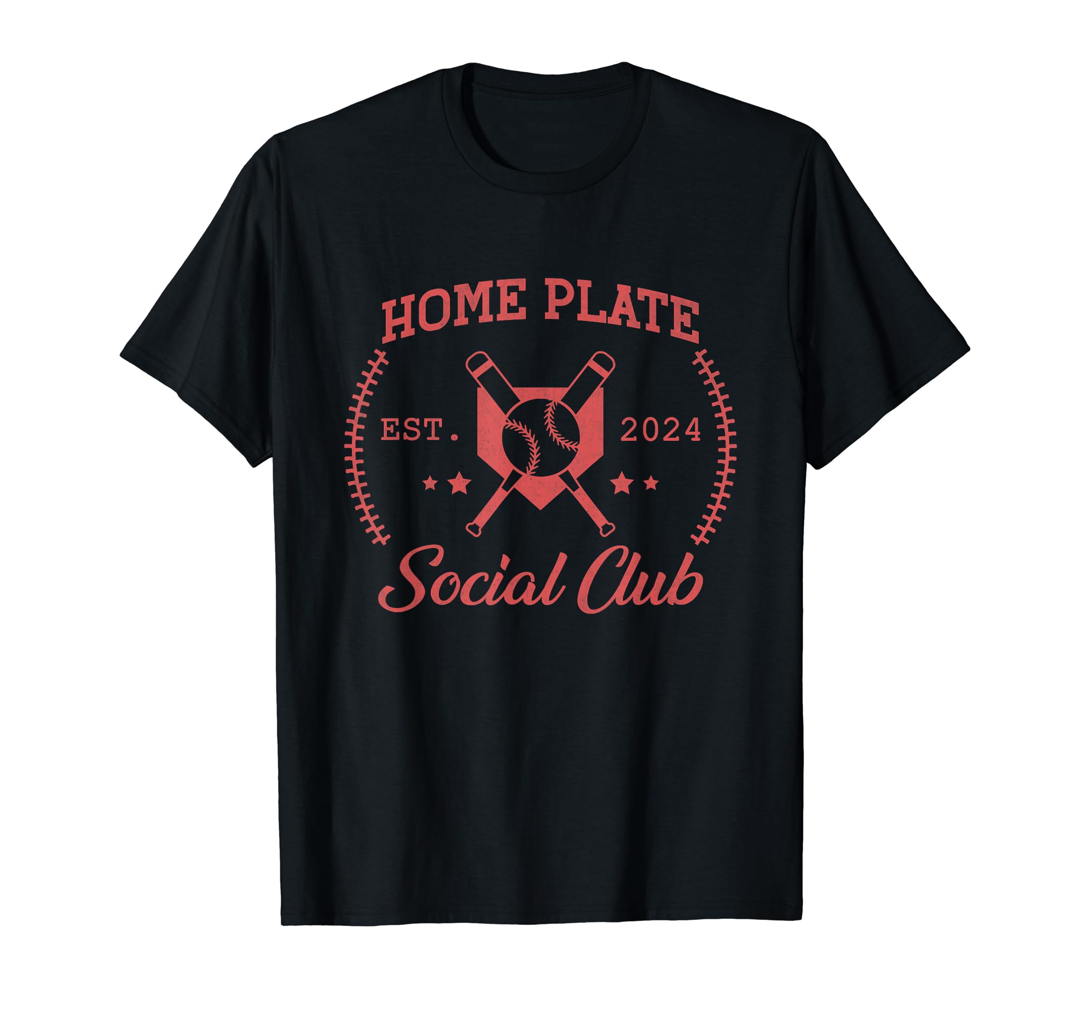 2024 Home Plate Social Club Softball T-Shirt - Minimalist Print for Adults - T-Shirt, Sweatshirt, Hoodie