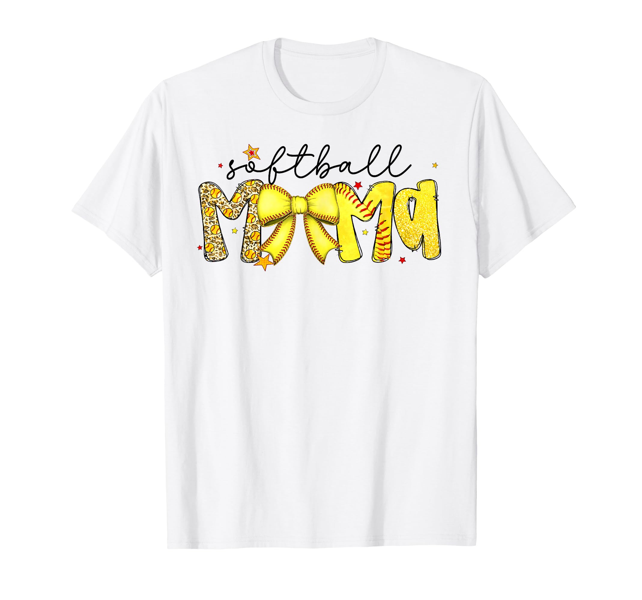 Softball Mama Coquette Softball Game Day T-Shirt - Graphic Print Unisex - T-Shirt, Sweatshirt, Hoodie