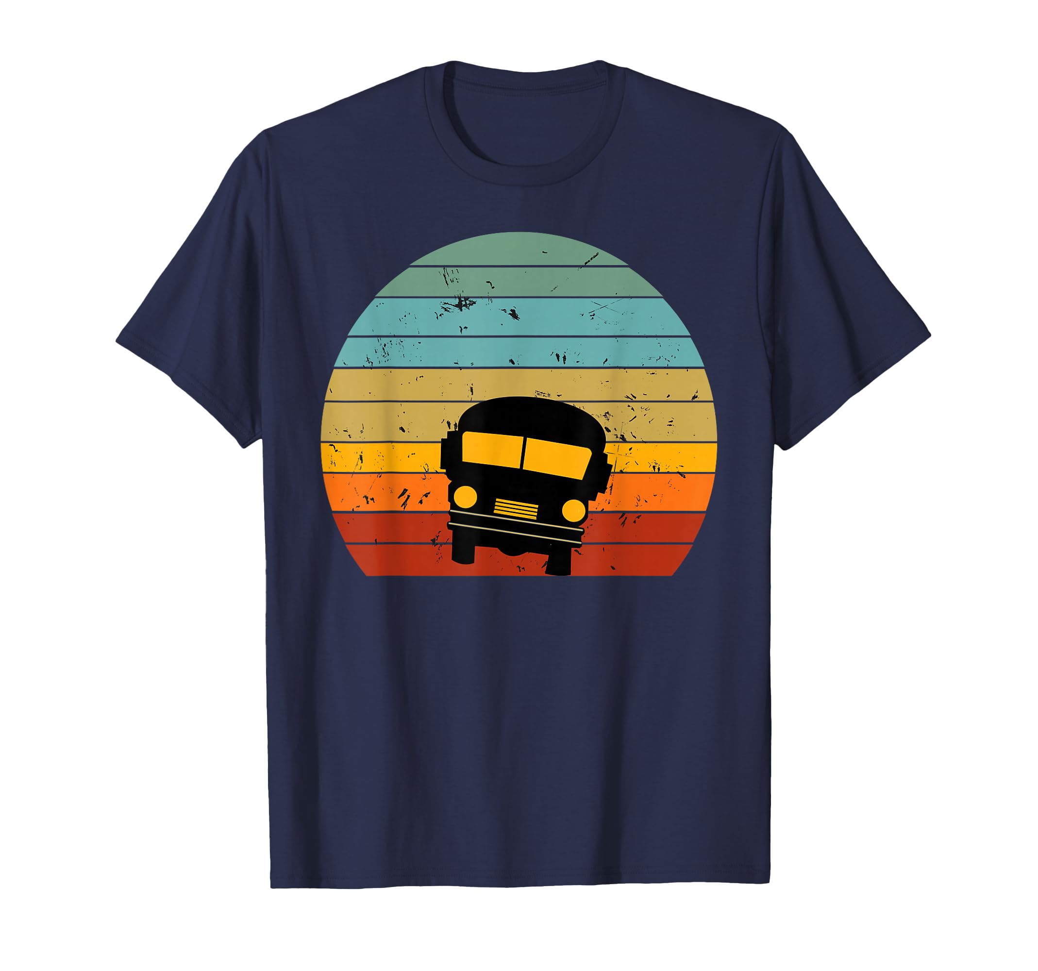 Sunset School Bus Silhouette Colorful T-Shirt - Trendy Graphic Unisex - T-Shirt, Sweatshirt, Hoodie