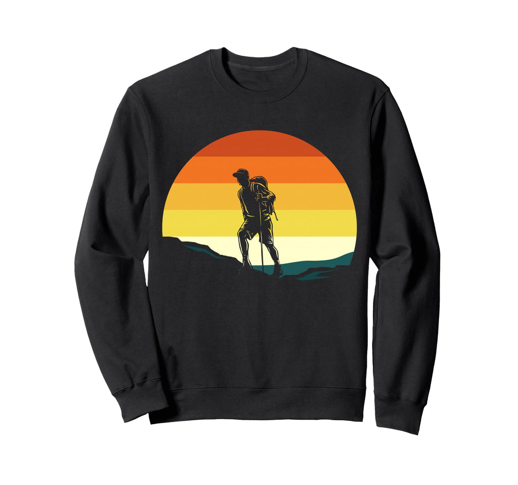 Hiking Hiker Sunset Sweatshirt - Graphic Print Unisex - T-Shirt, Sweatshirt, Hoodie