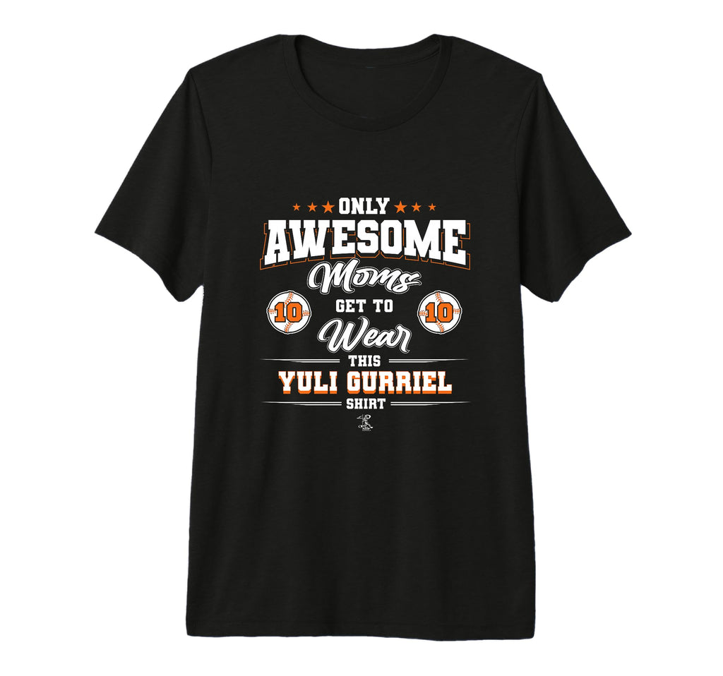 Yuli Gurriel Awesome Moms Tri Blend T-Shirt - Minimalist Print Men Women - T-Shirt, Sweatshirt, Hoodie