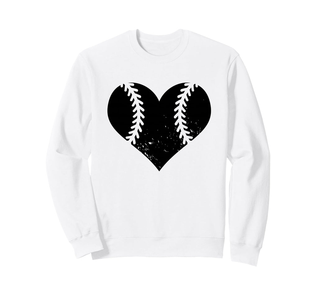 Softball Heart Funny Baseball Sweatshirt - Streetwear Style Unisex - T-Shirt, Sweatshirt, Hoodie