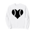 Softball Heart Funny Baseball Sweatshirt - Streetwear Style Unisex - T-Shirt, Sweatshirt, Hoodie