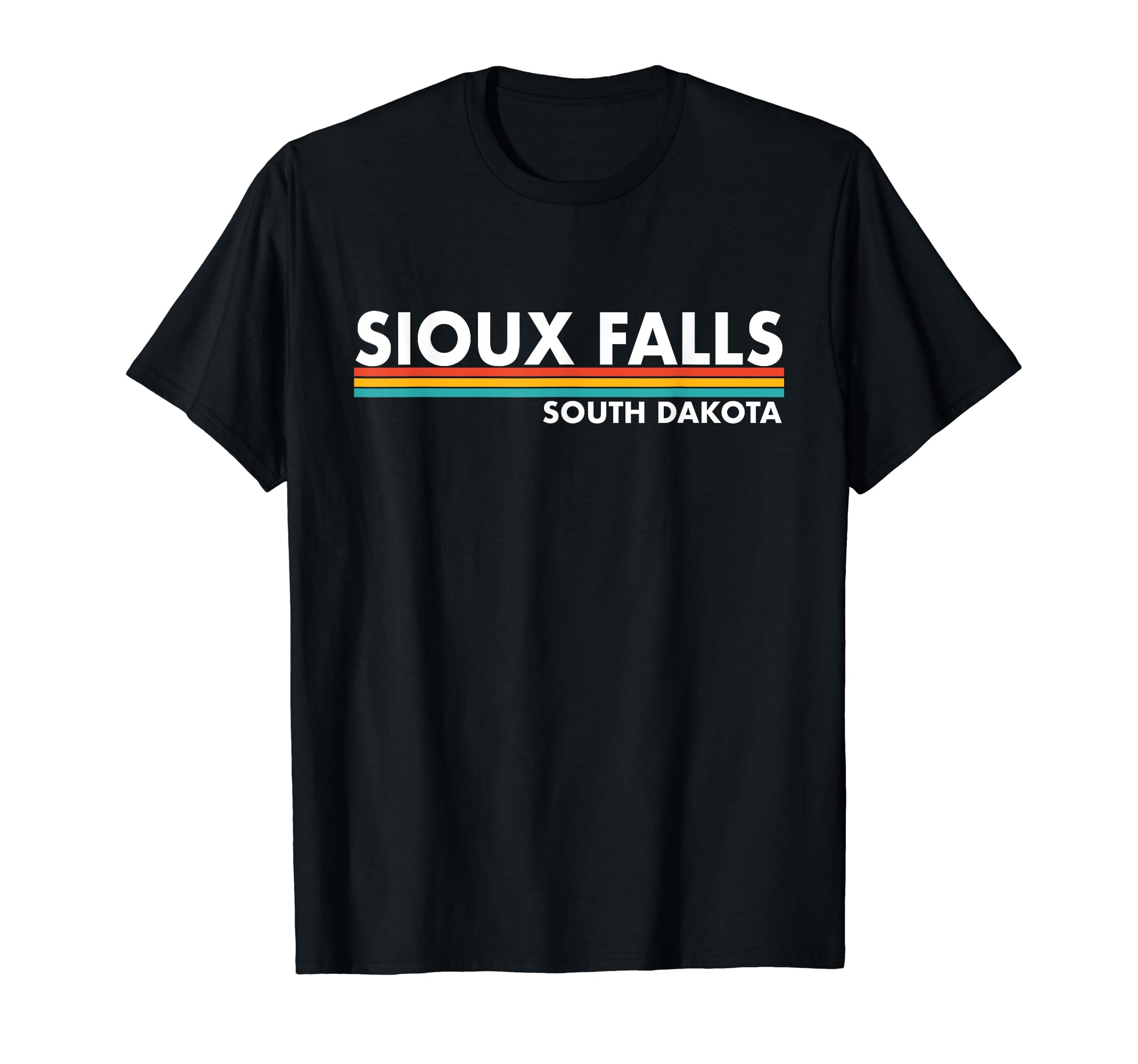 Sioux Falls South Dakota Stripes T-Shirt - Casual Everyday Wear Unisex - T-Shirt, Sweatshirt, Hoodie