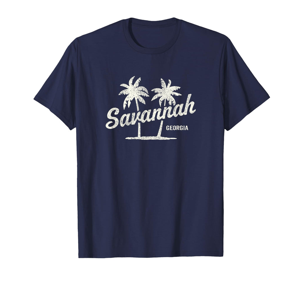Savannah Georgia 70S Palm Trees T-Shirt - Trendy Graphic Unisex - T-Shirt, Sweatshirt, Hoodie
