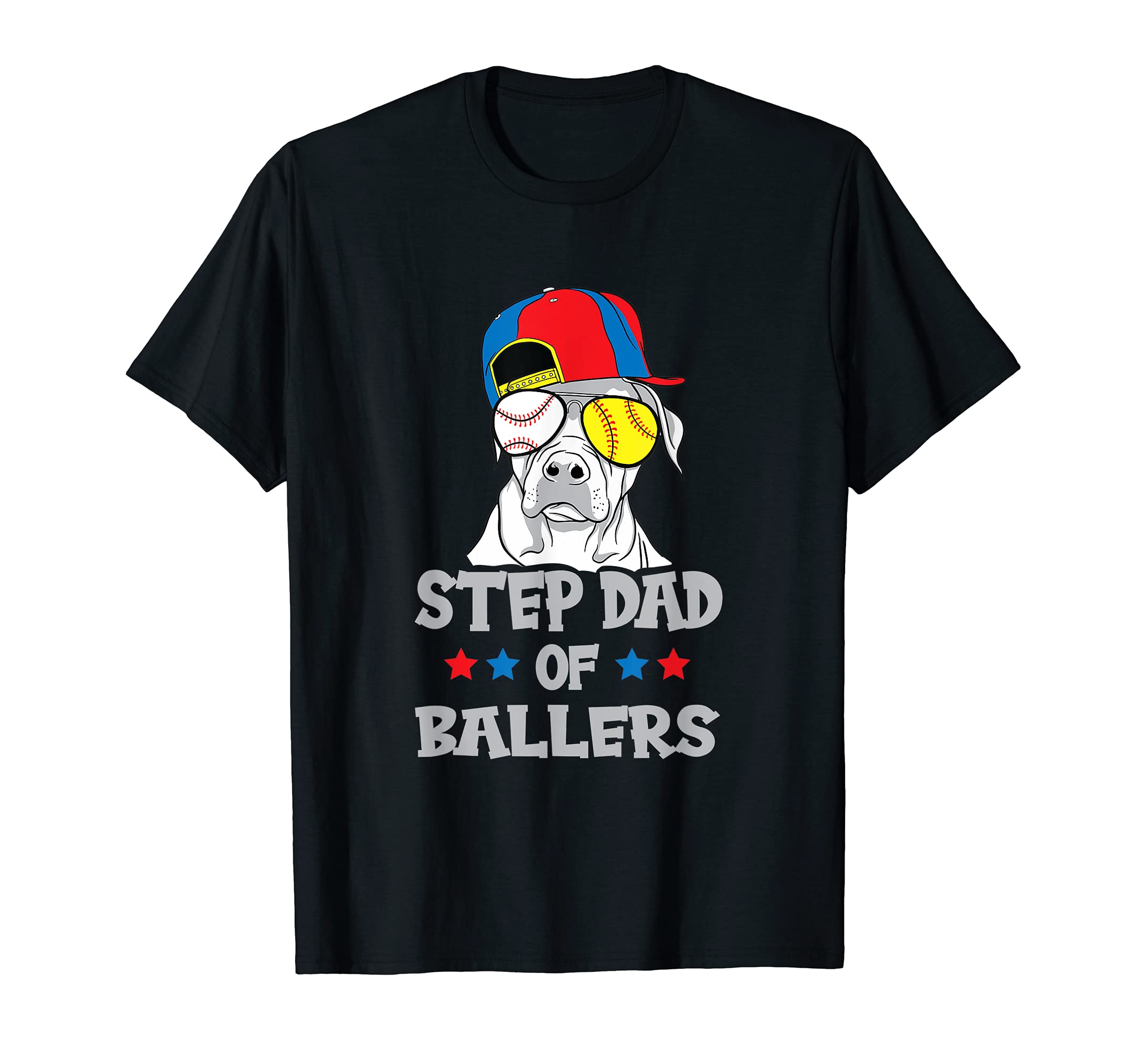Mens Step Dad Ballers Softball T-Shirt - Custom Art Print for Adults - T-Shirt, Sweatshirt, Hoodie