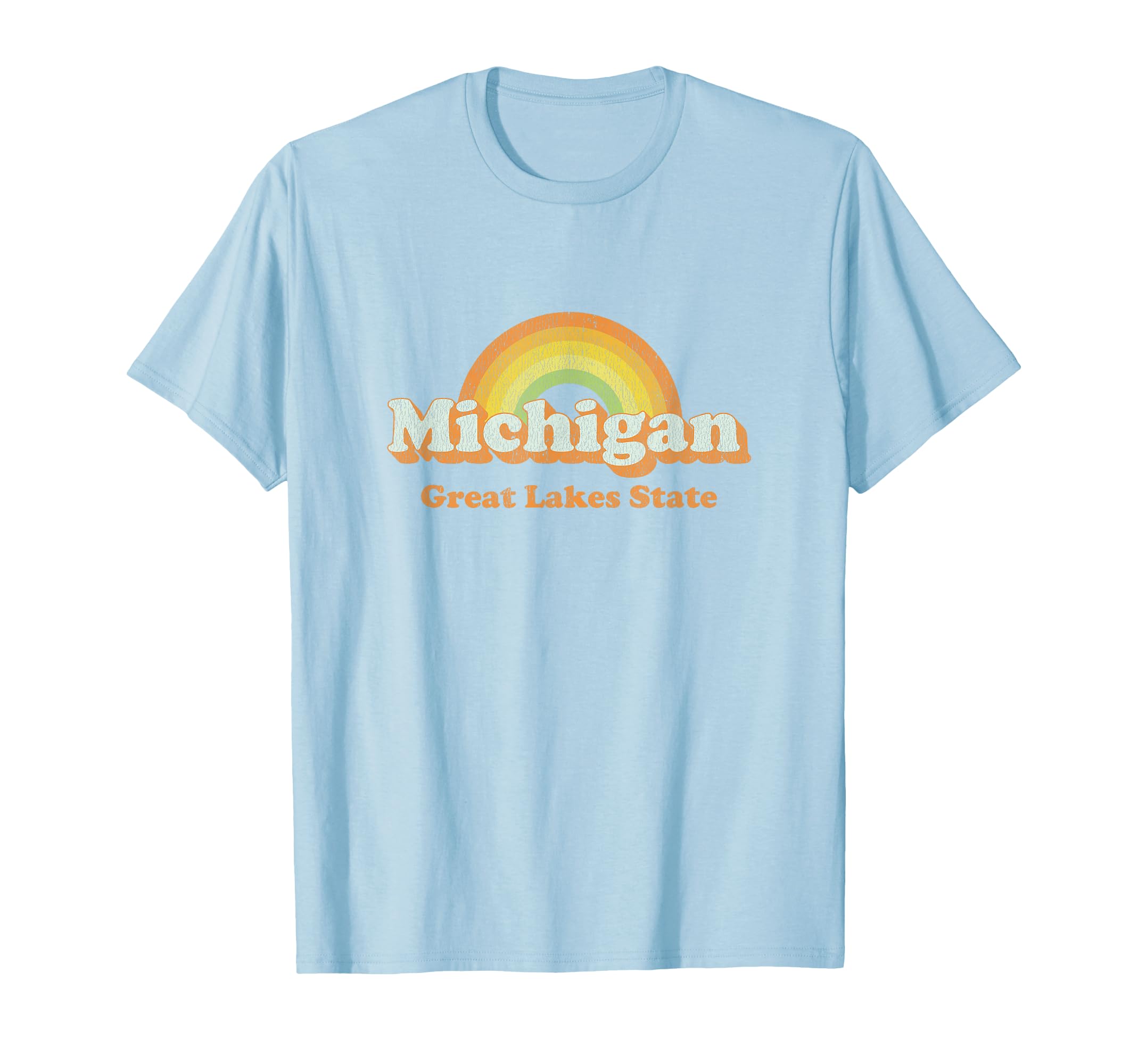 Michigan 70S Rainbow T-Shirt - Novelty Apparel Men Women - T-Shirt, Sweatshirt, Hoodie