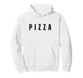 Pizza Minimal Distressed Typography Hoodie - Unique Graphic for Adults - T-Shirt, Sweatshirt, Hoodie