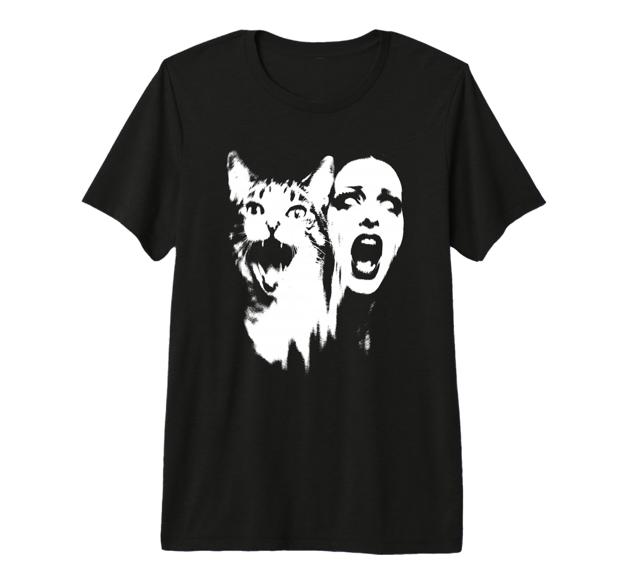 Punk And Cat Grunge 90S Distressed T-Shirt - Aesthetic Graphic for Adults - T-Shirt, Sweatshirt, Hoodie
