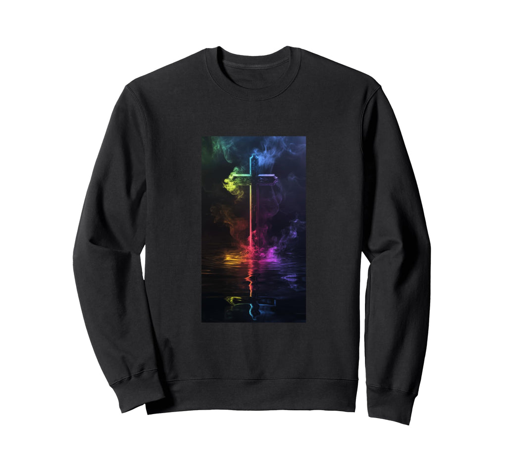 Gothic Cross Grunge Aesthetic Y2K Sweatshirt - Custom Art Print Unisex - T-Shirt, Sweatshirt, Hoodie
