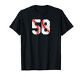 Baseball Player Jersey Number 58 58 T-Shirt - Novelty Apparel Men Women - T-Shirt, Sweatshirt, Hoodie