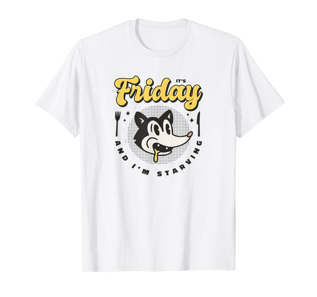 Funny Old School Hungry Wolf Diner T-Shirt - Aesthetic Graphic for Adults - T-Shirt, Sweatshirt, Hoodie