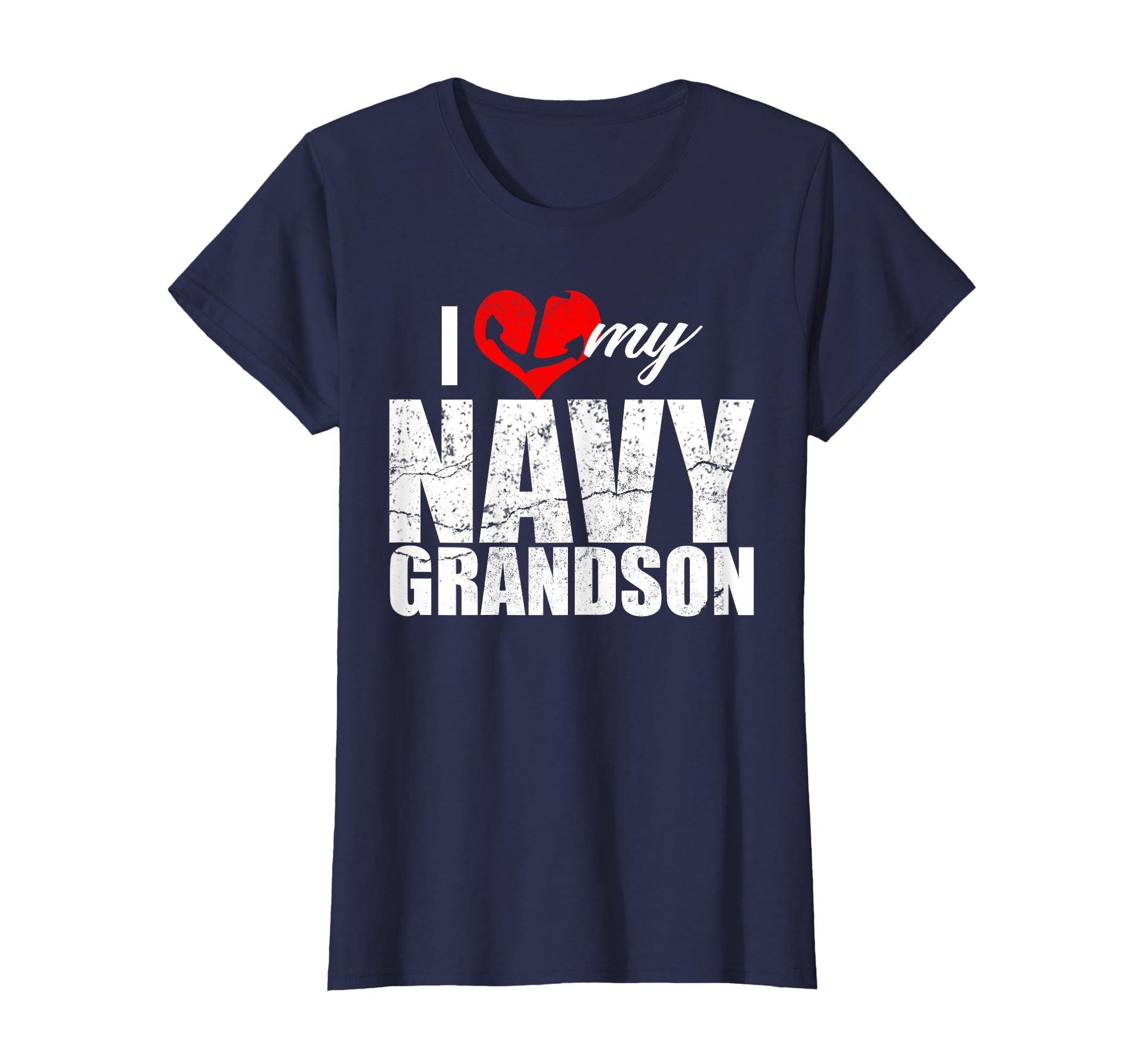 I Love My Navy Grandson T-Shirt - Casual Everyday Wear for Adults - T-Shirt, Sweatshirt, Hoodie